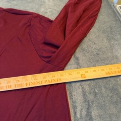 Murano Liquid Luxury Mock Neck Shirt Mens 2XL Tall Burgundy Long Sleeve NWT
