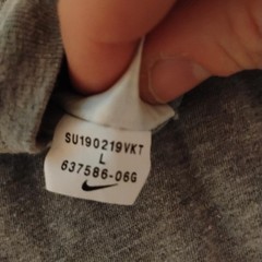 Nike The Nike Tee Shirt Mens Large Gray Red Swoosh Embroidered Logo Graphic