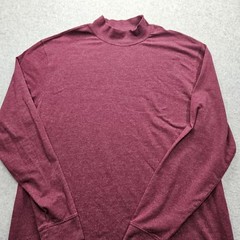 Saddlebred Men’s Large Maroon Half Turtle Neck Long Sleeve