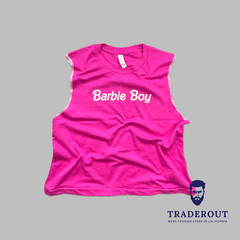 H.E.Arts Barbie Boy custom print mens berry pink cotton jersey crop top T-shirt