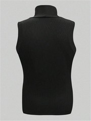 Men’s Sleeveless Ribbed Knit Mock Turtleneck Muscle Fit Tank Top Pullover Shirt