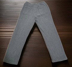 ZARA Gray Herringbone Twill Dress Pants Straight Leg Zip Pocket