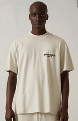 Fear of God Essentials Light Oatmeal Short Sleeve T-Shirt Size Medium (SS22)