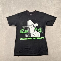 Vintage Hanes Fifty Fifty T Shirt Mens M(38-40) Black George Strait Entertainer