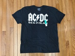 NEW AC/DC Men’s Back In Black T-shirt Tee Size XL