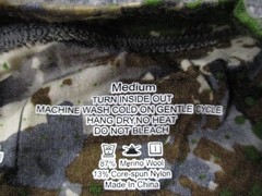 SKRE Shirt Mens M Camo Merino Wool Base Layer Hunting Outdoors Active Hiking