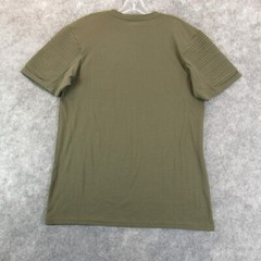 CSG Champs Sports Gear Men Shirt Medium Olive Green Short Sleeve Pleated Sleeves