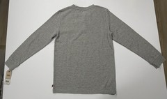 Levi’s Men’s Gray Waffle Knit Henley Long Sleeve T-Shirt Logo Buttons XL