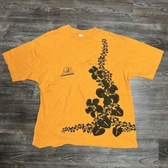 Vintage Ocean Pacific Shirt Mens XL Orange Floral Surf Graphic 1993 USA Tee