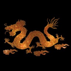 Fashion Trend Dragon Hot Diamonds Rhinestones Black Summer Luxury Men T-Shirt
