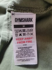 Gymshark Shirt Mens Medium Olive Green Crewneck Short Sleeve Athletic Tee Gym