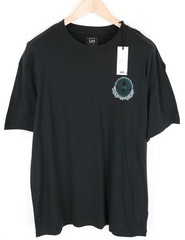 Lee Herren T-Shirt M Locker Schwarz 100% Baumwolle Kurzarm