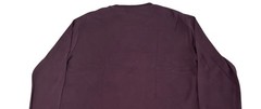 UNIQLO Men Soft Touch Crew Neck Long Sleeve T-Shirt, Burgundy, Medium
