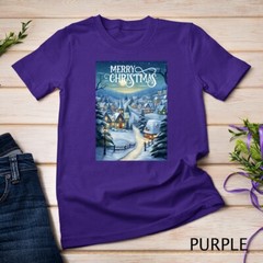 Christmas Church in the Mountains A Peaceful Scene #3 Funny Unisex T-shirt