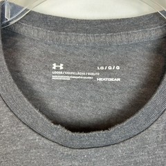 Under Armour T Shirt Mens L Freedom Flag Cotton Loose Fit Graphic Gray Read