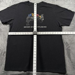 The North Face T-Shirt Mens Large Black Logo Donkey Never Stop Exploring Graphic