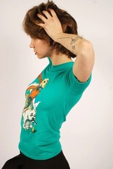 70s The Rocketeer T-Shirt (S) Disney green vintage short sleeve retro graphic