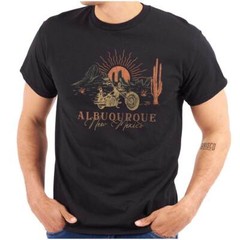 Albuquerque New Mexico NM Desert Motorcycle Womens or Mens Crewneck T Shirt Tee