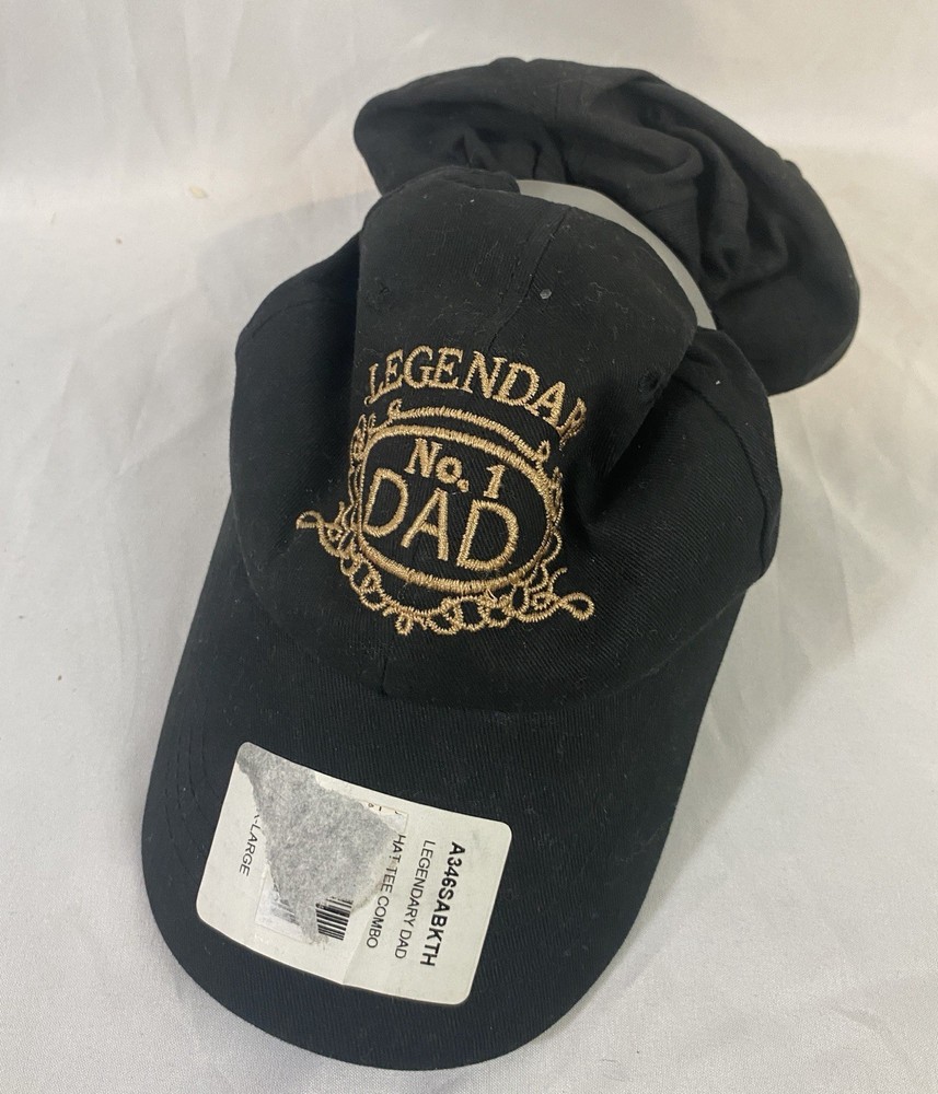 Gilden T-Shirt And Cap # 1 Dad XL NEW Legendary world’s greatest father