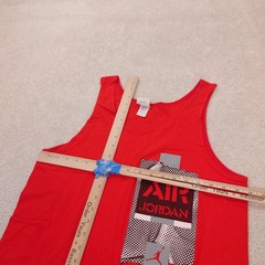 VINTAGE 90s Air Jordan Tank Top Single Stitch Made in USA 19×29 Medium Tall