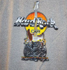 Hard Rock Cafe Hollywood T-Shirt XXL 2000 Evolution of Rock Gray Vintage Y2K
