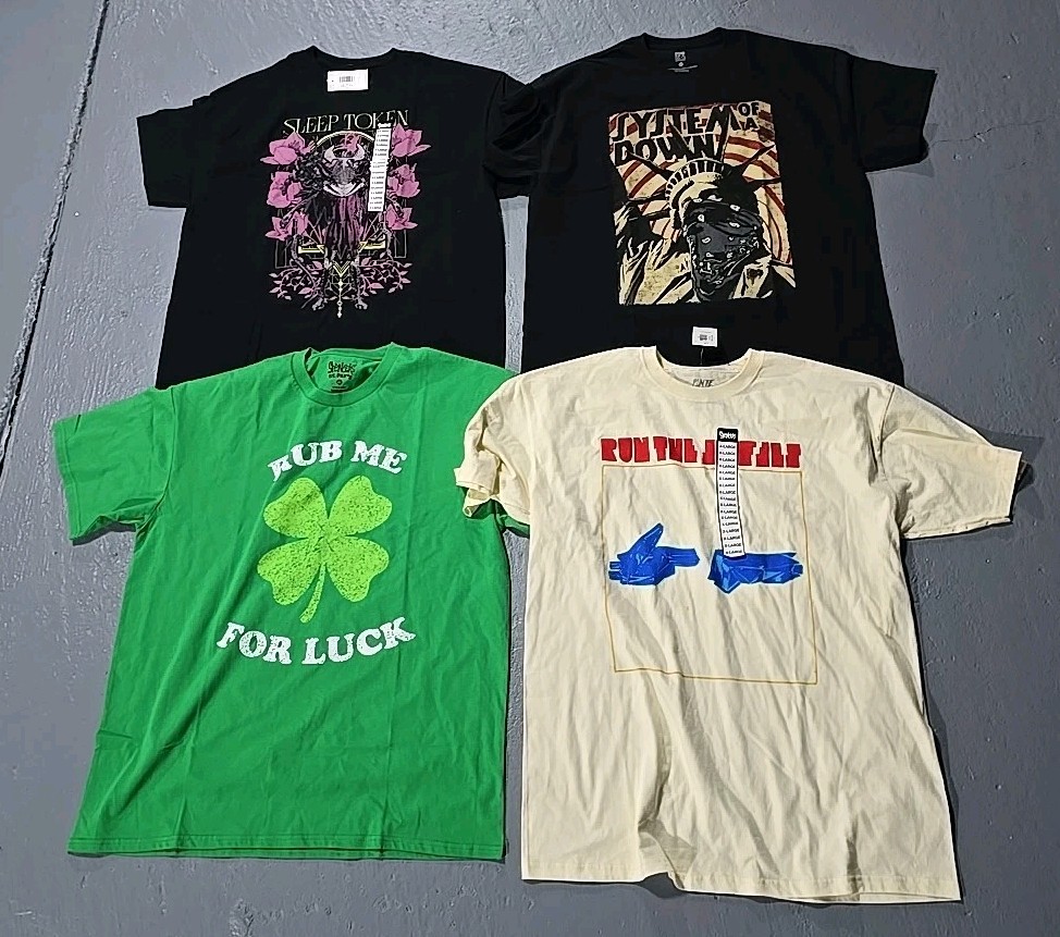 System Of Down Run Jewels Lucky Sleep Token T-Shirt 4pc XL (T)