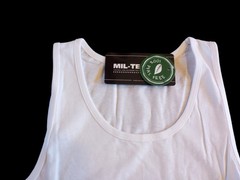 GERMAN MILITARY TANK TOP SHIRT BUNDESWEHR WHITE COTTON PHYSICAL TRAINING P.T.U