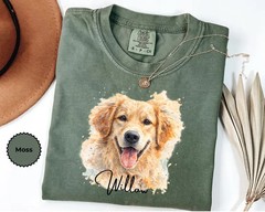 Comfort Tee Custom Pet Portrait Shirt Personalized Dog Cat