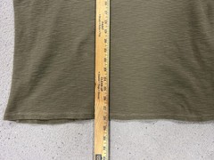 AllSaints Henley Shirt Mens XL Green Waffle Knit Long Sleeve Regular Fit