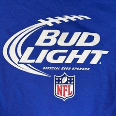 Bud Light Official Beer Sponsor of The NFL Men’s Large Royal Blue T-Shirt Gildan