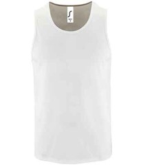 SOLs Mens Sporty Polyester Performance Tank Top Vest Sleeveless T-Shirt S-3XL