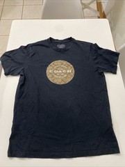 Coach Black T-Shirt Size Medium Mens House of Leather New York Logo Tee Shirt