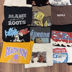 Band Concert T-Shirt Lot of 25 Reprint Artist Punk Rock Metal Rap Jun12-1