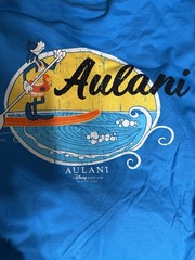 Disney Resort & Spa Ko Olina Aulani Hawaii Large Blue T-shirt Crew Neck Surfing