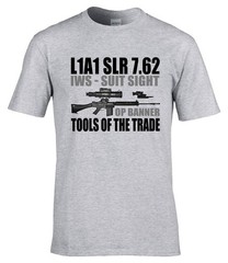 L1A1 SLR 7.62 IWS Suit Sight OP Banner Military Veteran T-Shirt Gift