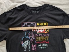 AKOO Men’s 4XL Black Graphic T-Shirt NWT Crew Neck Short Sleeve Cotton Tee