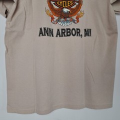 Vintage Harley Davidson T-Shirt Mens Large Beige Holoubek Ann Arbor, MI USA 98′