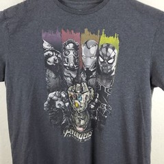 Avengers Infinity War Shirt Mens Extra Large Gray Crew Neck Short Sleeve Graphic