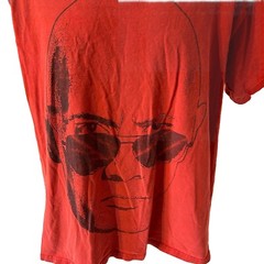 The Rock Dwayne Johnson WWE Shirt Men Large Red Short Sleeve Face Profile