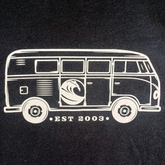 Next Level Apparel Mens Black T-Shirt Size 2XL Hippie Van New Age Zen Wave Soft
