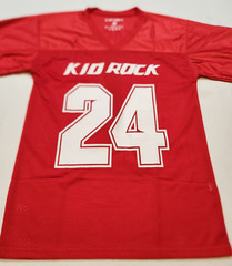 MAGA Kid Rock American Badass #24 Red Jersey T-Shirt S
