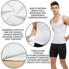 Men Compression Shirts Slimming Body Shaper Vest Tank Tops Abdomen Gynecomastia