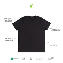 Men Women Unisex 100% Organic Cotton Combed White Black T-Shirt