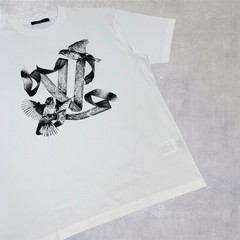 Louis Vuitton LV Birds Graphic Print Logo Cotton Crewneck T-Shirt White Size L