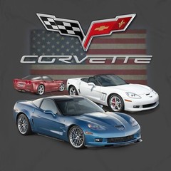 Joe Blow T’s Chevy C6 Corvette Men’s Gray T-Shirt ZR1 Z06 2005 – 2013 Flag
