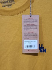 Fjallraven NWT Shirt Mens L Ochre Yellow Short Sleeve 100% Organic Cotton Logo