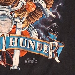 Vintage 3D Emblem Harley Davidson Shirt Rolling Thunder