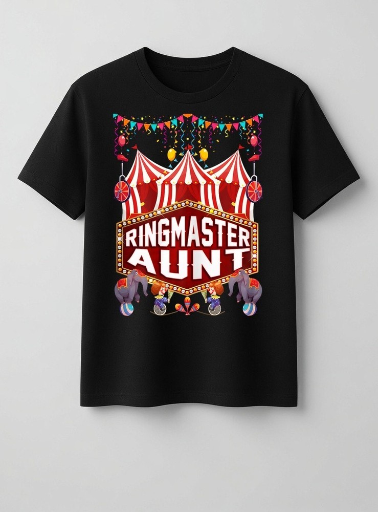 Women Ringmaster Aunt Circus Carnival Birthday Party Graphic T-Shirt