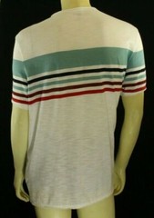 INC Men’s Striped Island White Henley T Shirt Size 3XL