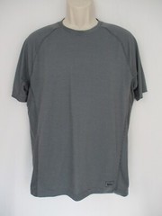 REI Co-op Lightweight Crew Tee T-Shirt Mens Large Striped Gray Quick Dry 879016